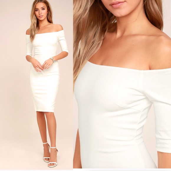 Lulus girl can’t help it ivory midi dress - Picture 4 of 8